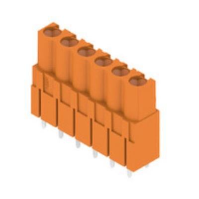 Weidmuller Female PCB Header, 5.08mm Pitch, 6 Way, 1 Row