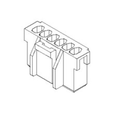 Molex Receptacle Crimp Connector Housing, 2.5mm Pitch, 8 Way, 1 Row