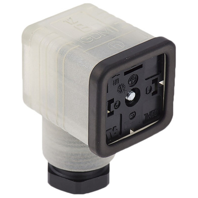 Hirschmann GDML 2P+E DIN 43650 A, Female Solenoid Valve Connector,  with Indicator Light, 120 V ac/dc Voltage