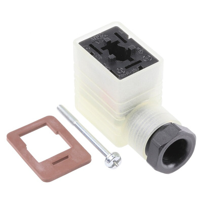 Hirschmann GML 2P+E DIN 43650 B, Female Solenoid Valve Connector,  with Indicator Light, 24 V ac/dc Voltage