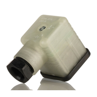 Hirschmann GDML 2P+E DIN 43650 A, Female Solenoid Valve Connector,  with Indicator Light, 24 V Voltage