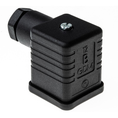 Hirschmann GDM 3P+E DIN 43650 A, Female Solenoid Valve Connector, 250 V Voltage