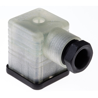 Hirschmann GDML 2P+E DIN 43650 A, Female Solenoid Valve Connector,  with Indicator Light, 24 V Voltage