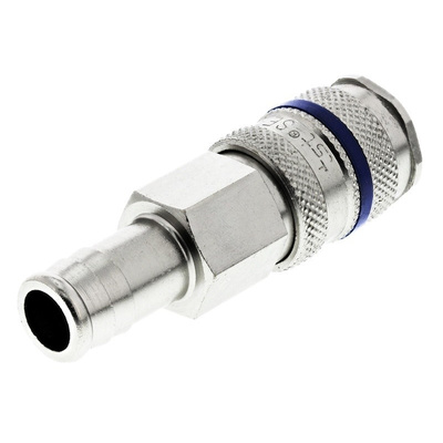 RS PRO Pneumatic Quick Connect Coupling Steel 13mm Hose Barb