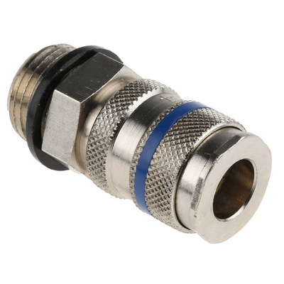 RS PRO Pneumatic Quick Connect Coupling Brass, Steel 1/2 in Threaded