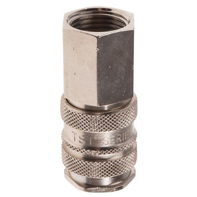 RS PRO Pneumatic Quick Connect Coupling Brass 1/2 in Threaded