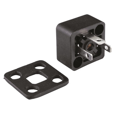 RS PRO 2P+E DIN 43650, Male Solenoid Valve Connector, 250 V ac Voltage