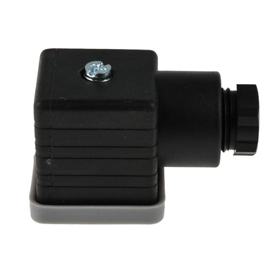 RS PRO 3P+E DIN 43650 A, Female Solenoid Valve Connector, 250 V ac Voltage