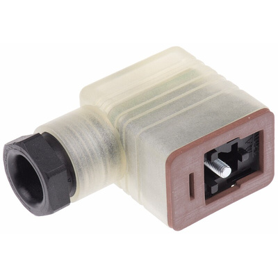 Hirschmann GML 2P+E DIN 43650 B, Female Solenoid Valve Connector,  with Indicator Light, 24 V Voltage