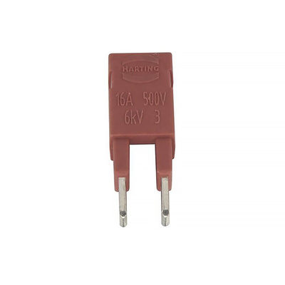 Harting Plug In Jumper, Han ES Press Series 2 Way, For Use With Han E Series Connector, Han ES Series Connector, Han