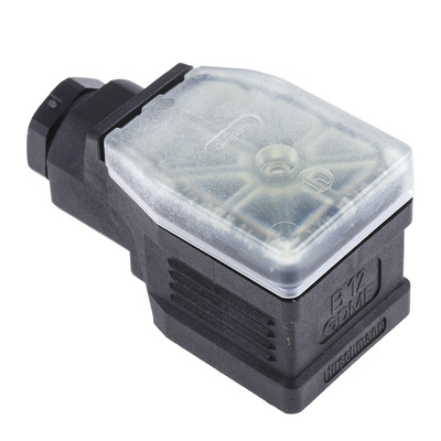 Hirschmann GDME 3P+E DIN 43650 A, Female Solenoid Valve Connector, 400 V ac Voltage