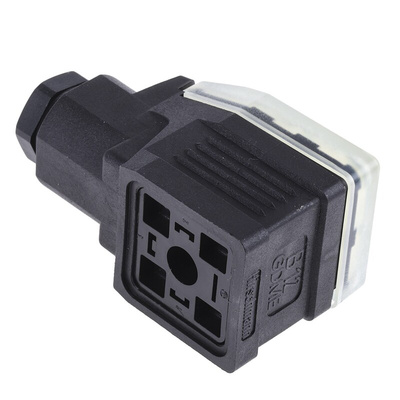 Hirschmann GDME 3P+E DIN 43650 A, Female Solenoid Valve Connector, 400 V ac Voltage