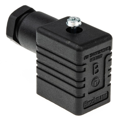 Hirschmann GM 2P+E DIN 43650 B, Female Solenoid Valve Connector, 250 V ac/dc Voltage