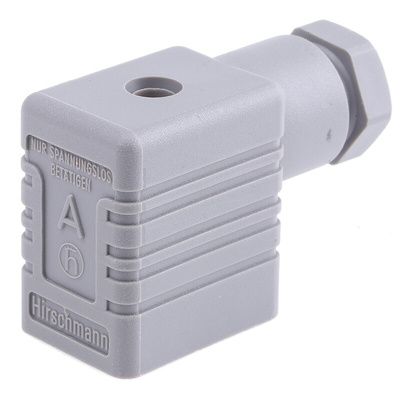 Hirschmann GMN 2P+E DIN 43650 B, Female Solenoid Valve Connector, 250 V ac/dc Voltage