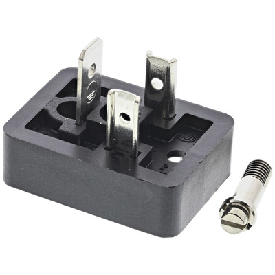 Hirschmann GSN 2P+E DIN 43650 B, Male Solenoid Valve Connector, 250 V ac/dc Voltage