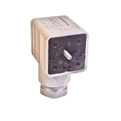 Hirschmann GDM 2P+E DIN 43650 A, Female Solenoid Valve Connector, 250 V ac/dc Voltage