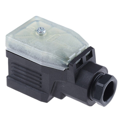 Hirschmann GDME 2P+E DIN 43650 A, Female Solenoid Valve Connector, 400 V ac Voltage