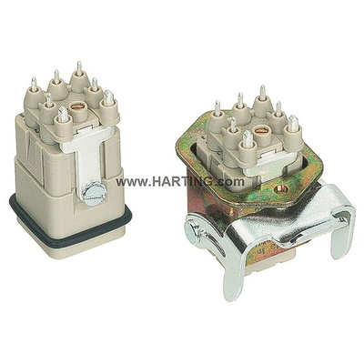 HARTING PCB Adapter, Han Series 5 Way, For Use With PCB's up to 2.4 mm