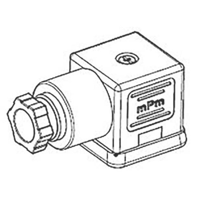Brad from Molex 121023 3P DIN 43650 A DIN 43650 Solenoid Connector, 250 V ac, 300 V dc Voltage