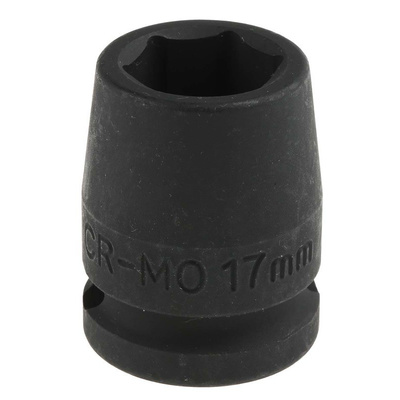 Teng Tools 17.0mm, 1/2 in Drive Impact Socket Hexagon, 30.0 mm length