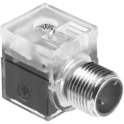 Festo MSSD-EB 2P DIN 43650 C, Female (Gender A), Male (Gender B) Solenoid Valve Connector, 12 → 24 V ac/dc