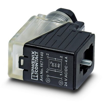 Phoenix Contact DIN 43650 Solenoid Connector, 24 V Voltage