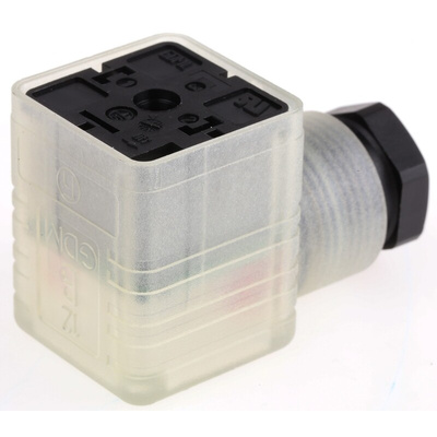 Hirschmann GDML 2P+E DIN 43650 A, Female Solenoid Valve Connector,  with Indicator Light, 24 V ac/dc Voltage