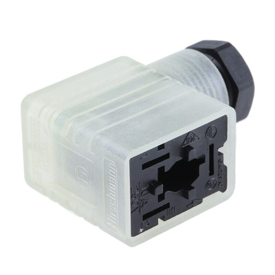 Hirschmann GML 2P+E DIN 43650 B, Female Solenoid Valve Connector,  with Indicator Light, 24 V ac/dc Voltage