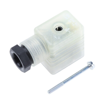 Hirschmann GML 2P+E DIN 43650 B, Female Solenoid Valve Connector,  with Indicator Light, 24 V ac/dc Voltage