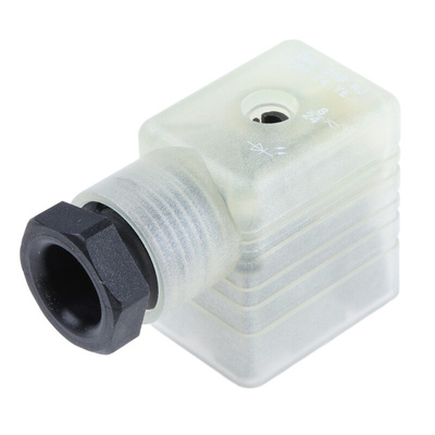 Hirschmann GML 2P+E DIN 43650 B, Female Solenoid Valve Connector,  with Indicator Light, 24 V ac/dc Voltage