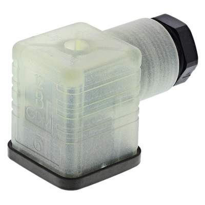 Hirschmann GDML 2P+E DIN 43650 A, Female Solenoid Valve Connector,  with Indicator Light, 250 V ac/dc Voltage