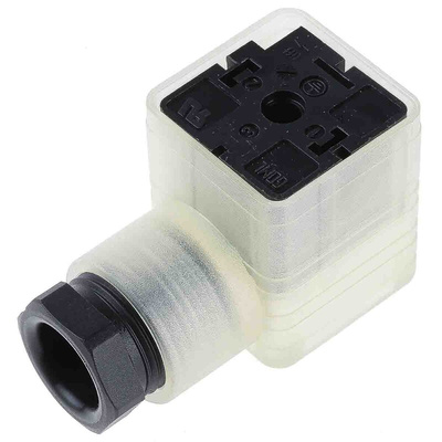 Hirschmann GDML 3P+E DIN 43650 A, Female Solenoid Valve Connector,  with Indicator Light, 250 V ac/dc Voltage