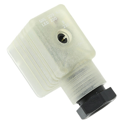 Hirschmann GML 2P+E DIN 43650 B, Female Solenoid Valve Connector,  with Indicator Light, 250 V ac/dc Voltage