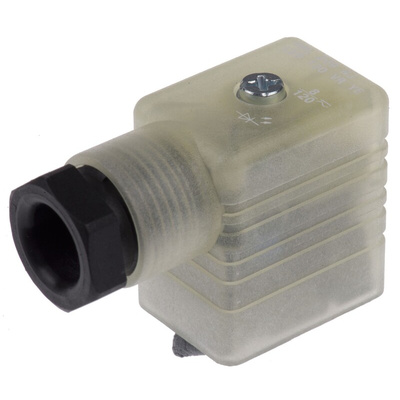 Hirschmann GML 2P+E DIN 43650 B, Female Solenoid Valve Connector,  with Indicator Light, 120 V ac/dc Voltage