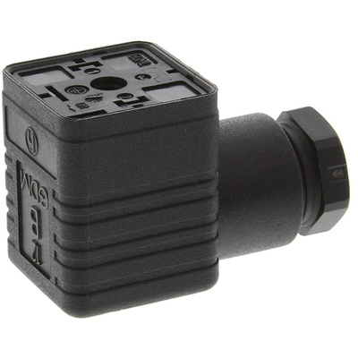 Hirschmann GDML 2P+E DIN 43650 A, Female Solenoid Valve Connector, 250 V ac/dc Voltage