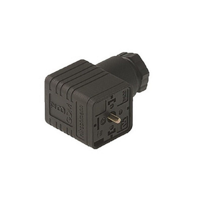 Hirschmann GDML 2P+E DIN 43650 A, Female Solenoid Valve Connector, 250 V ac/dc Voltage