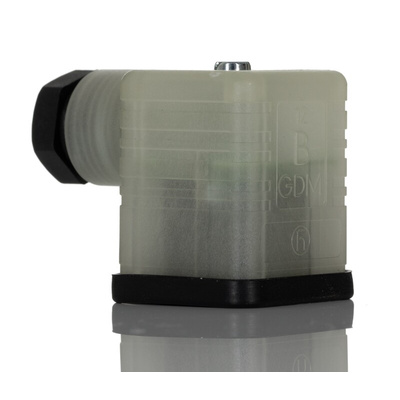 Hirschmann GDML 2P+E DIN 43650 A, Female Solenoid Valve Connector,  with Indicator Light, 250 V Voltage