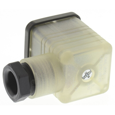 Hirschmann GDML 2P+E DIN 43650 A, Female Solenoid Valve Connector,  with Indicator Light, 250 V Voltage