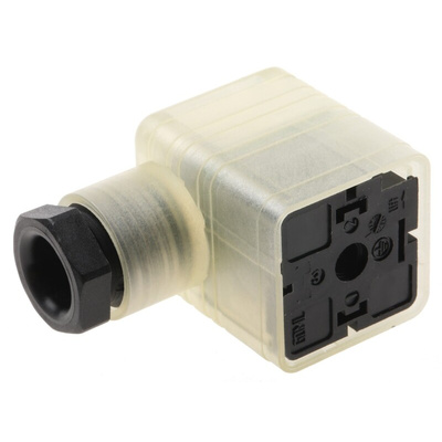Hirschmann GDML 2P+E DIN 43650 A, Female Solenoid Valve Connector,  with Indicator Light, 120 V Voltage
