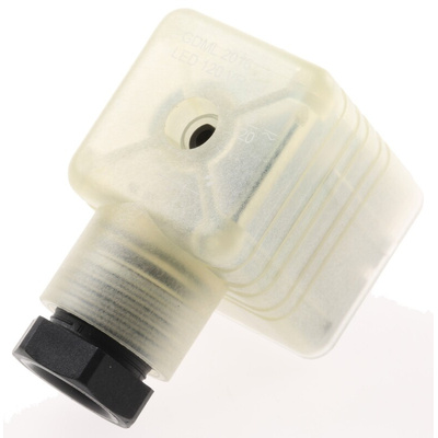 Hirschmann GDML 2P+E DIN 43650 A, Female Solenoid Valve Connector,  with Indicator Light, 120 V Voltage