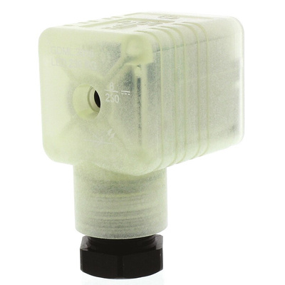 Hirschmann GDML 3P+E DIN 43650 A, Female Solenoid Valve Connector,  with Indicator Light, 250 V Voltage