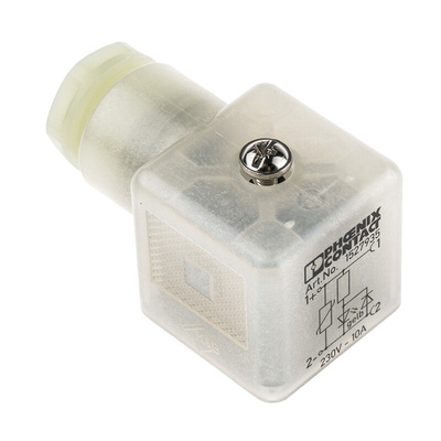Phoenix Contact SACC 3P DIN 43650 A, Female Solenoid Valve Connector with Indicator Light, 240 V Voltage