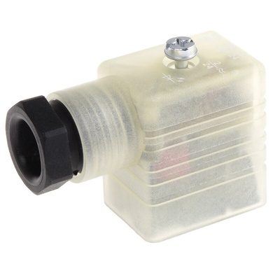 Hirschmann GML 2P+E DIN 43650 B, Female Solenoid Valve Connector,  with Indicator Light, 24 V ac/dc Voltage