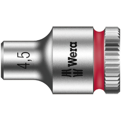 Wera 4.5mm Hex Socket With 1/4 in Drive , Length 23 mm