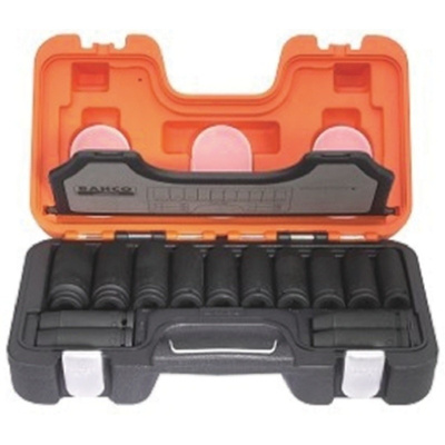 Bahco DD/S14 14 Piece Socket Set, 1/2 in Square Drive