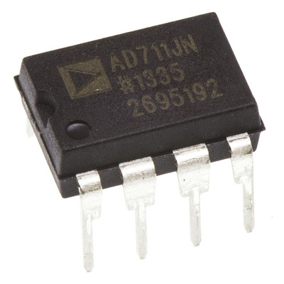 AD711JNZ Analog Devices, Op Amp, 3MHz, 8-Pin PDIP