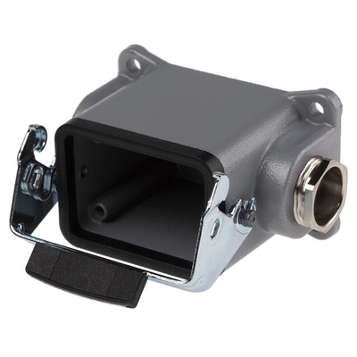 Epic Contact H-BE Heavy Duty Power Connector Hood, 24 (H-DD), 6 (H-BE) Contacts, PG16 Thread