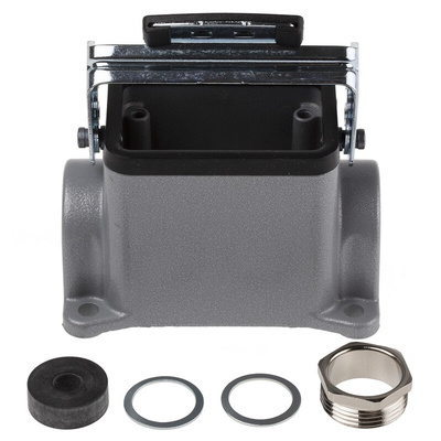 Epic Contact H-BE Heavy Duty Power Connector Hood, 24 (H-DD), 6 (H-BE) Contacts, PG16 Thread