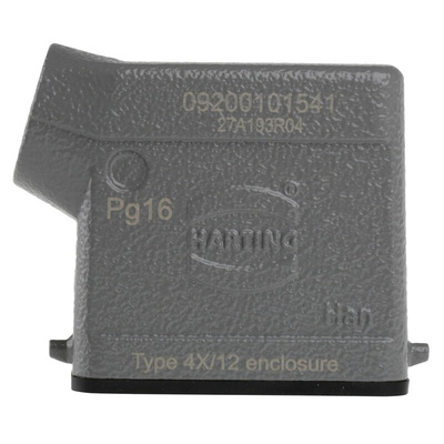 HARTING Han A Heavy Duty Power Connector Hood, PG16 Thread