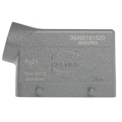 HARTING Han B Heavy Duty Power Connector Hood, PG21 Thread